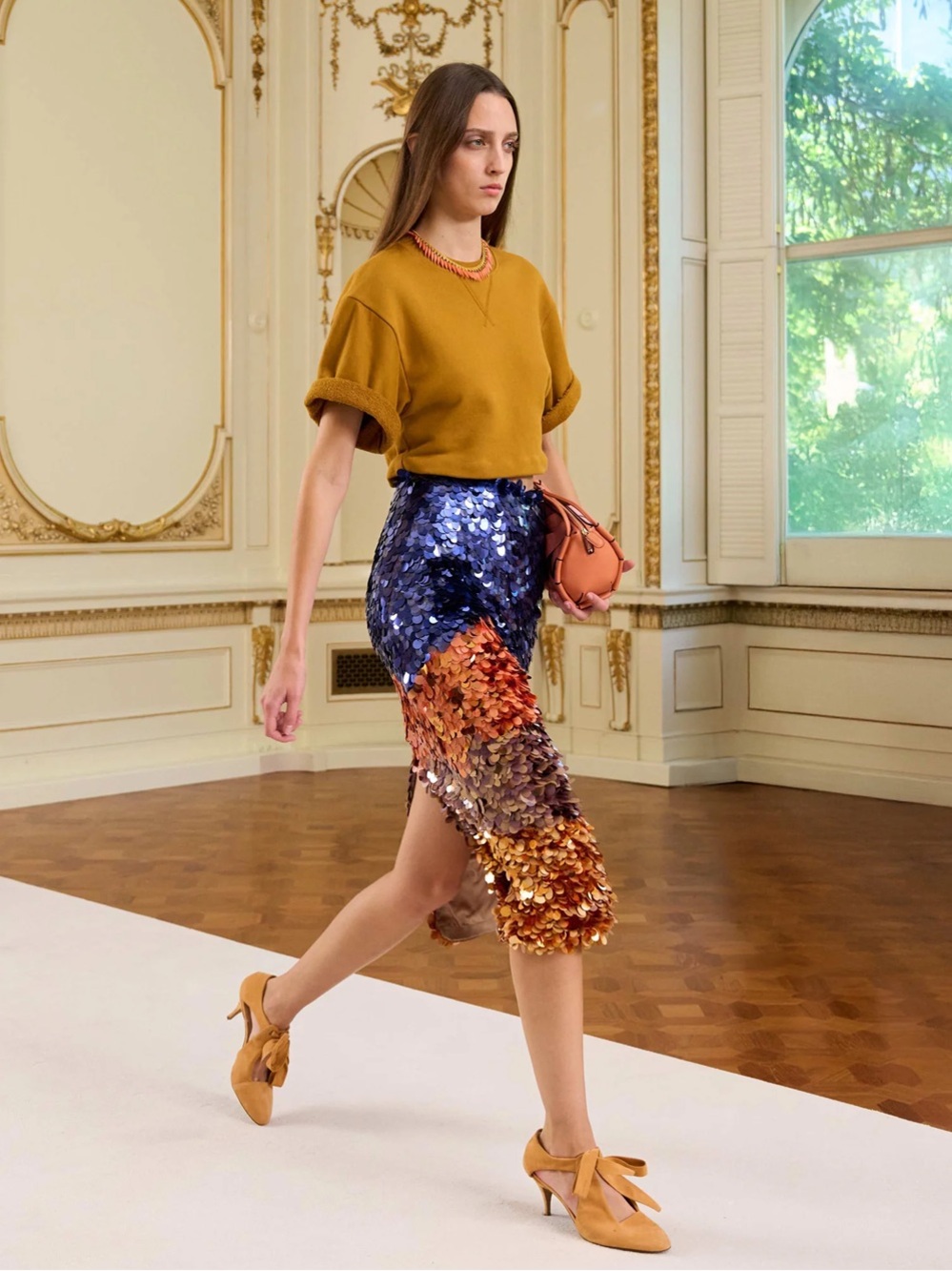 Ulla Johnson Helen Frankenthaler Sequin Colorblock Matilde Sequin Knit Skirt M - Picture 3 of 15
